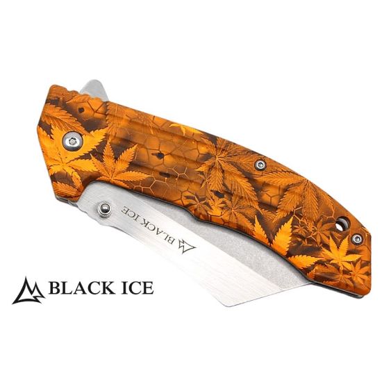 BLACK ICE Einhandmesser THC Orange
